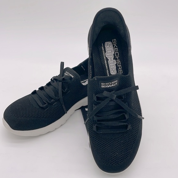 SKECHERS Go Walk Joy Fresh View Black Walking Shoes Womens Size 10 EUC - Picture 1 of 8